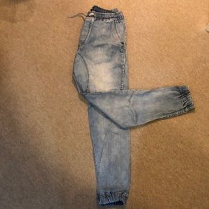 Zanerobe Sureshot Denim Joggers (mid blue)